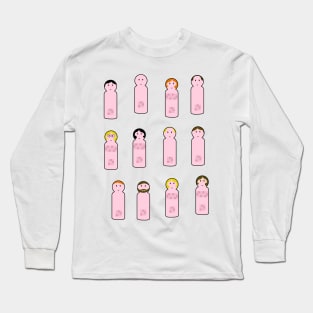 streaking peg people Long Sleeve T-Shirt